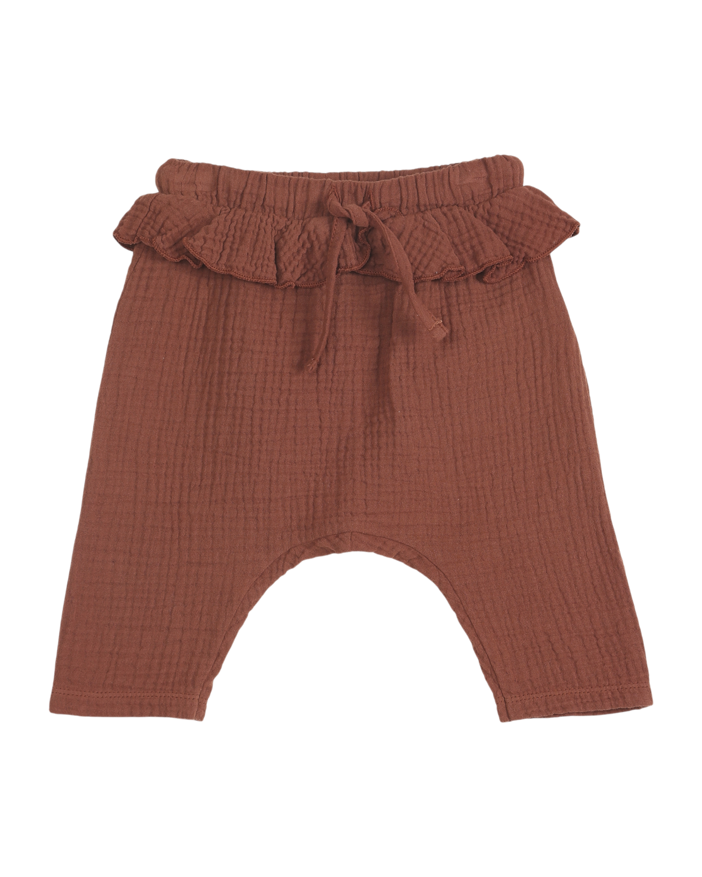 pantalon bebe en gaze de coton auburn