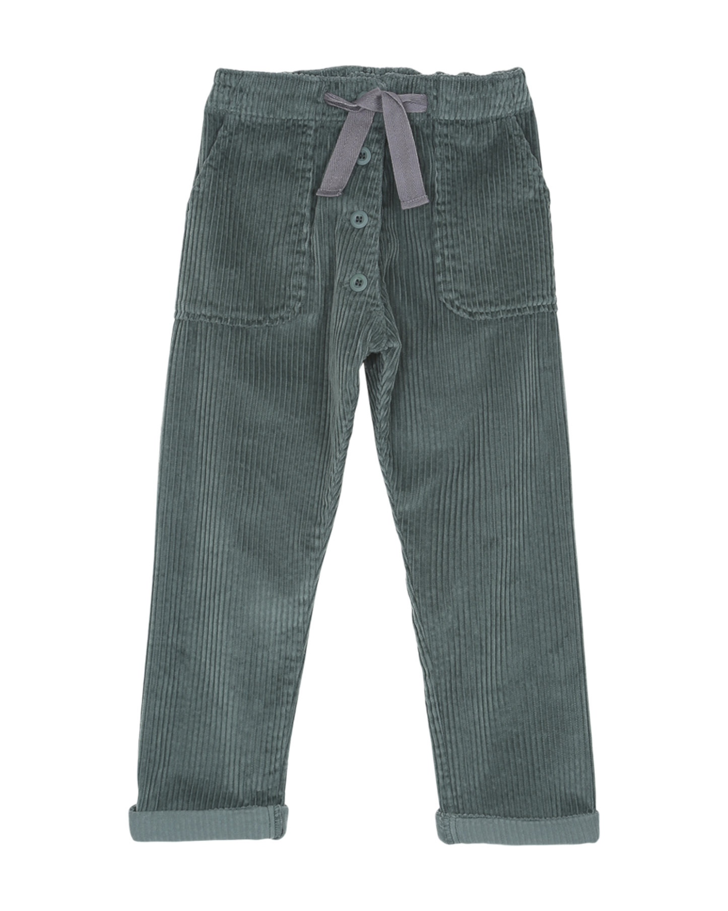 pantalon garcon en velours a grosses côtes canard
