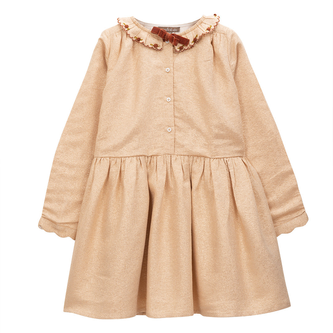 Exclusivité - Robe Lurex beige