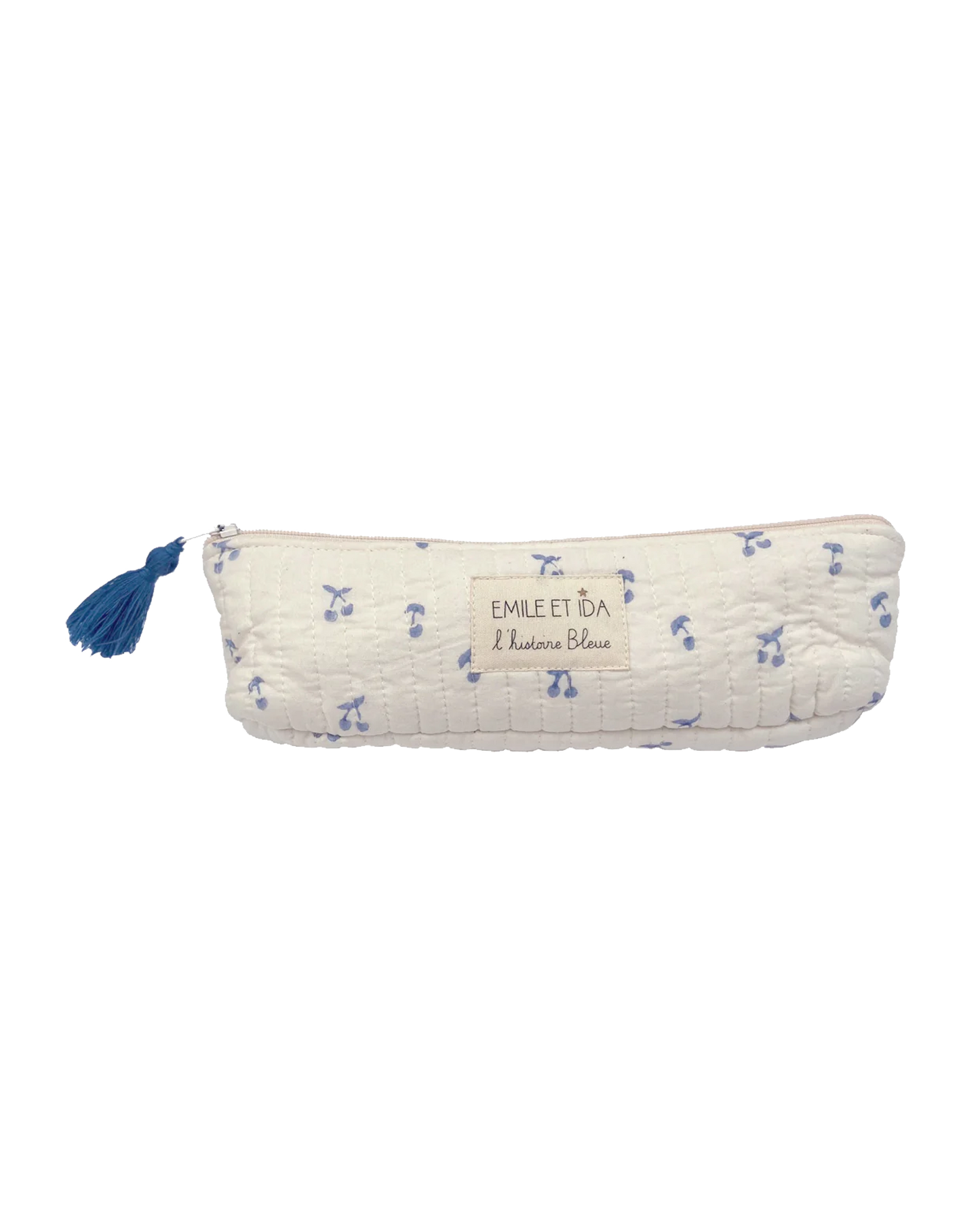 Trousse bagru cerisette écru bleu