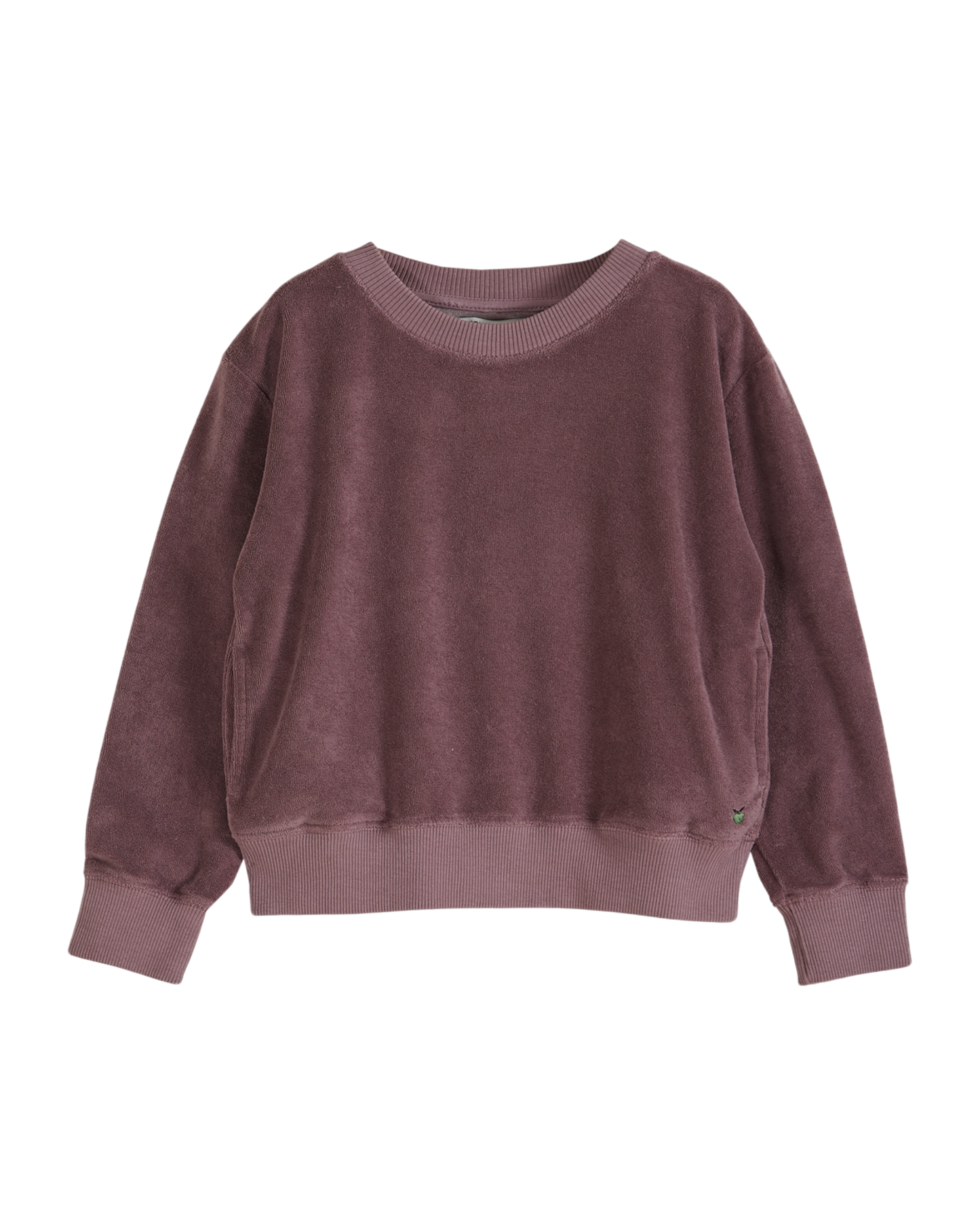 Sweat-shirt éponge velours violet