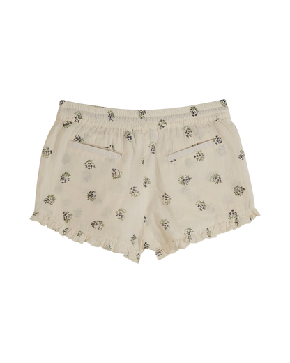 Short voile de coton groseille écru