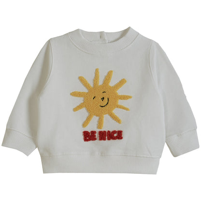Sweatshirt coton bio blanc