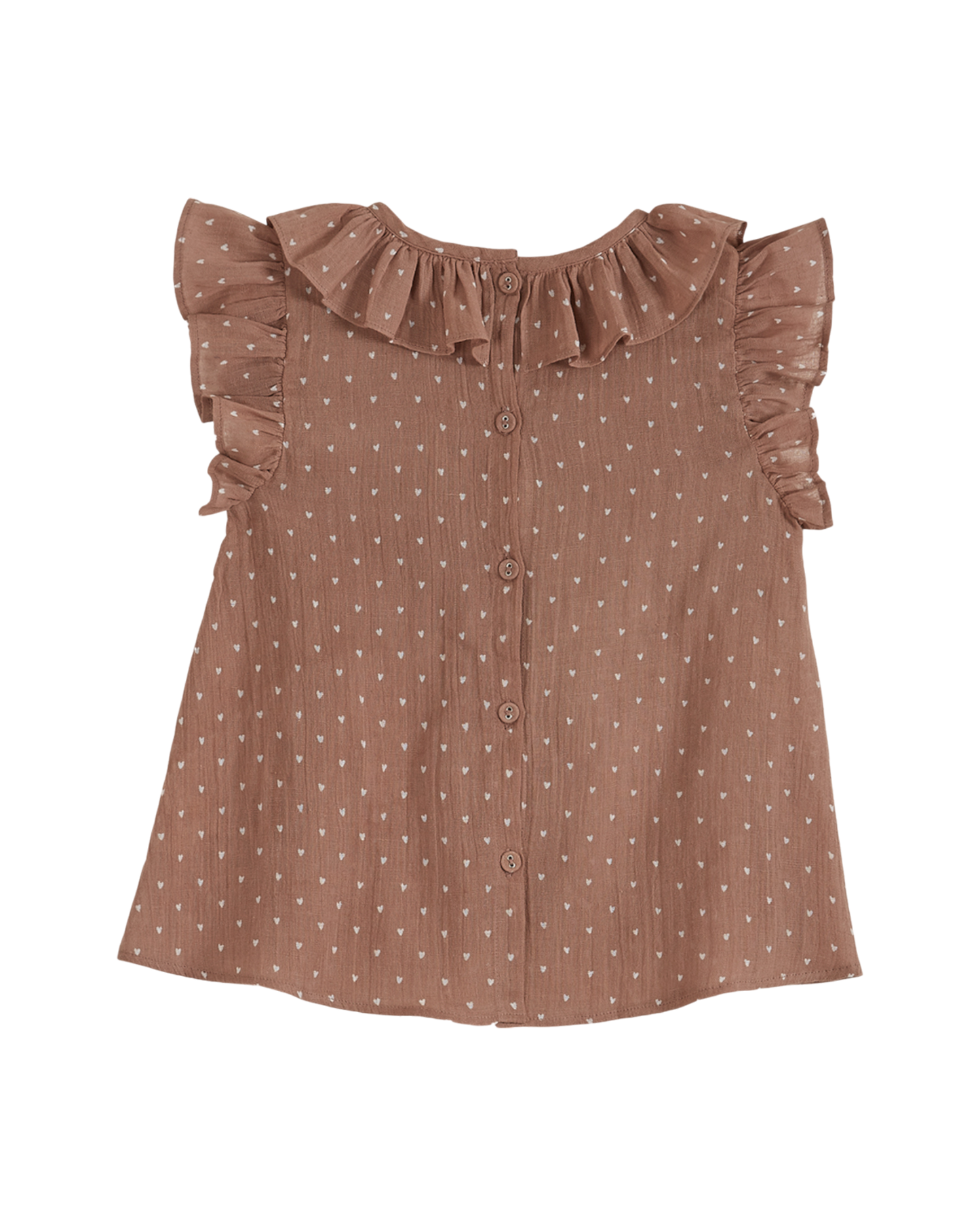 Blouse smockée créponnée terracotta