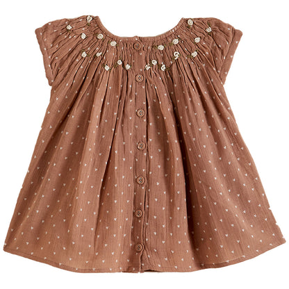 Robe voile de coton terracotta