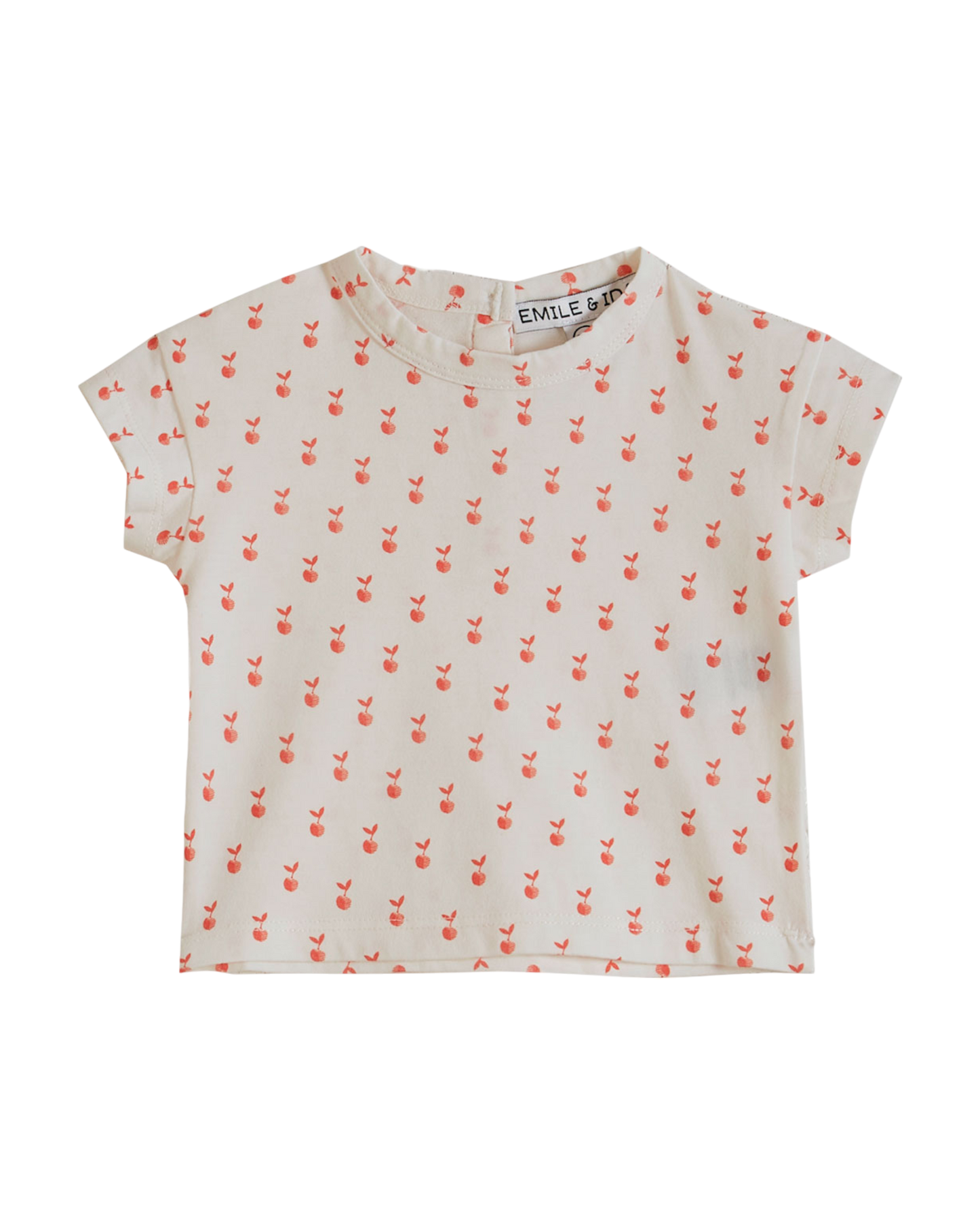 T-shirt coton bio pomme blanc