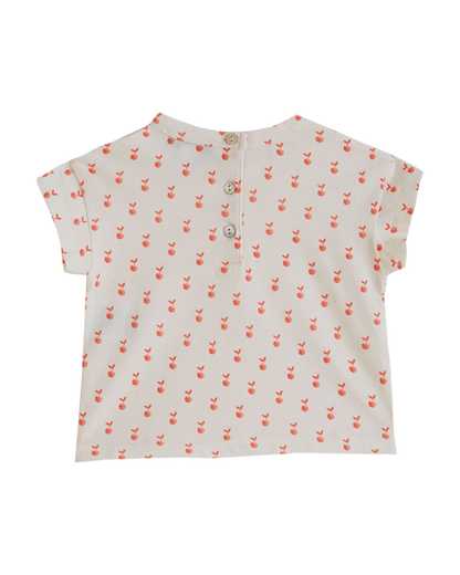 T-shirt coton bio pomme blanc
