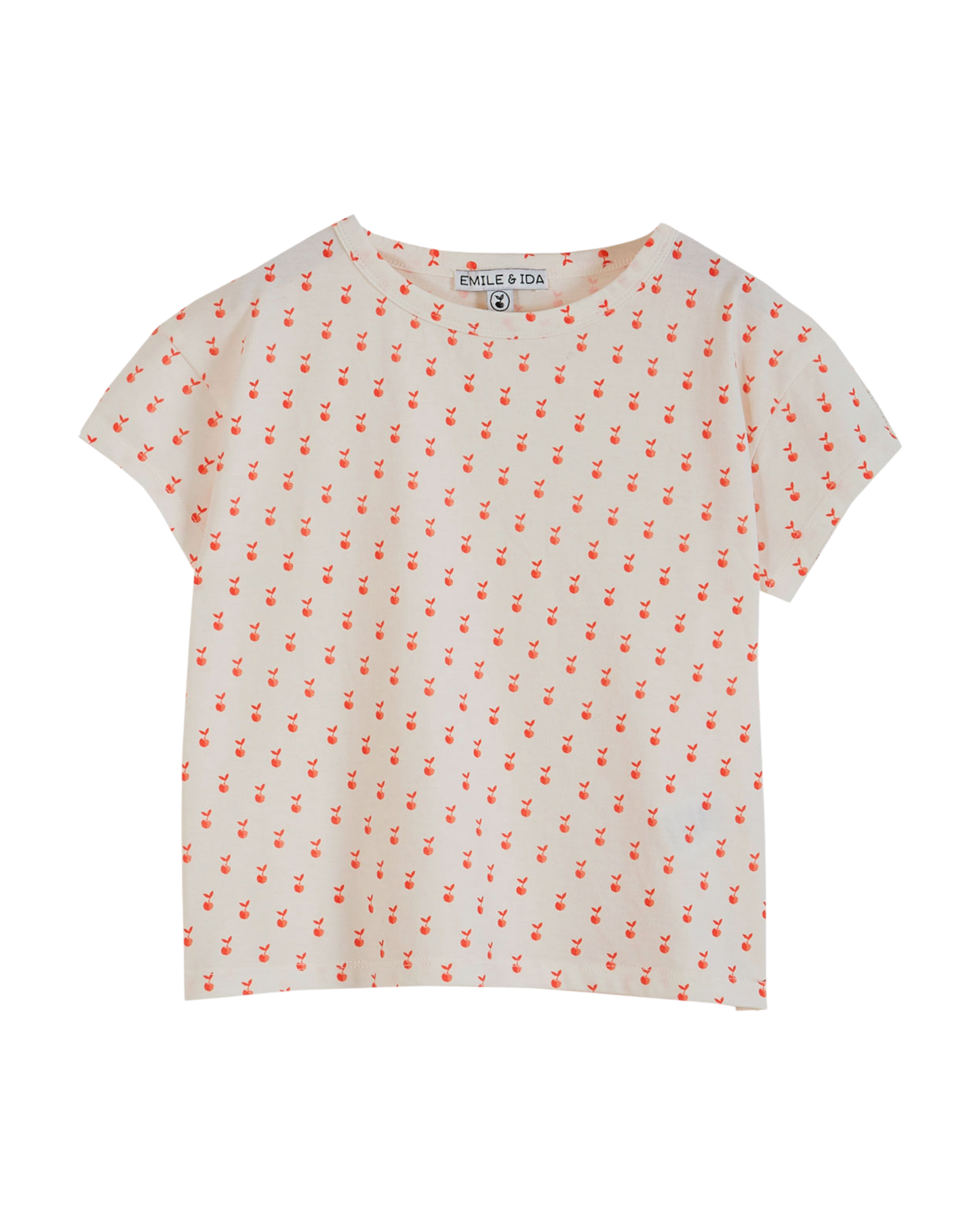 T-shirt coton bio pomme blanc