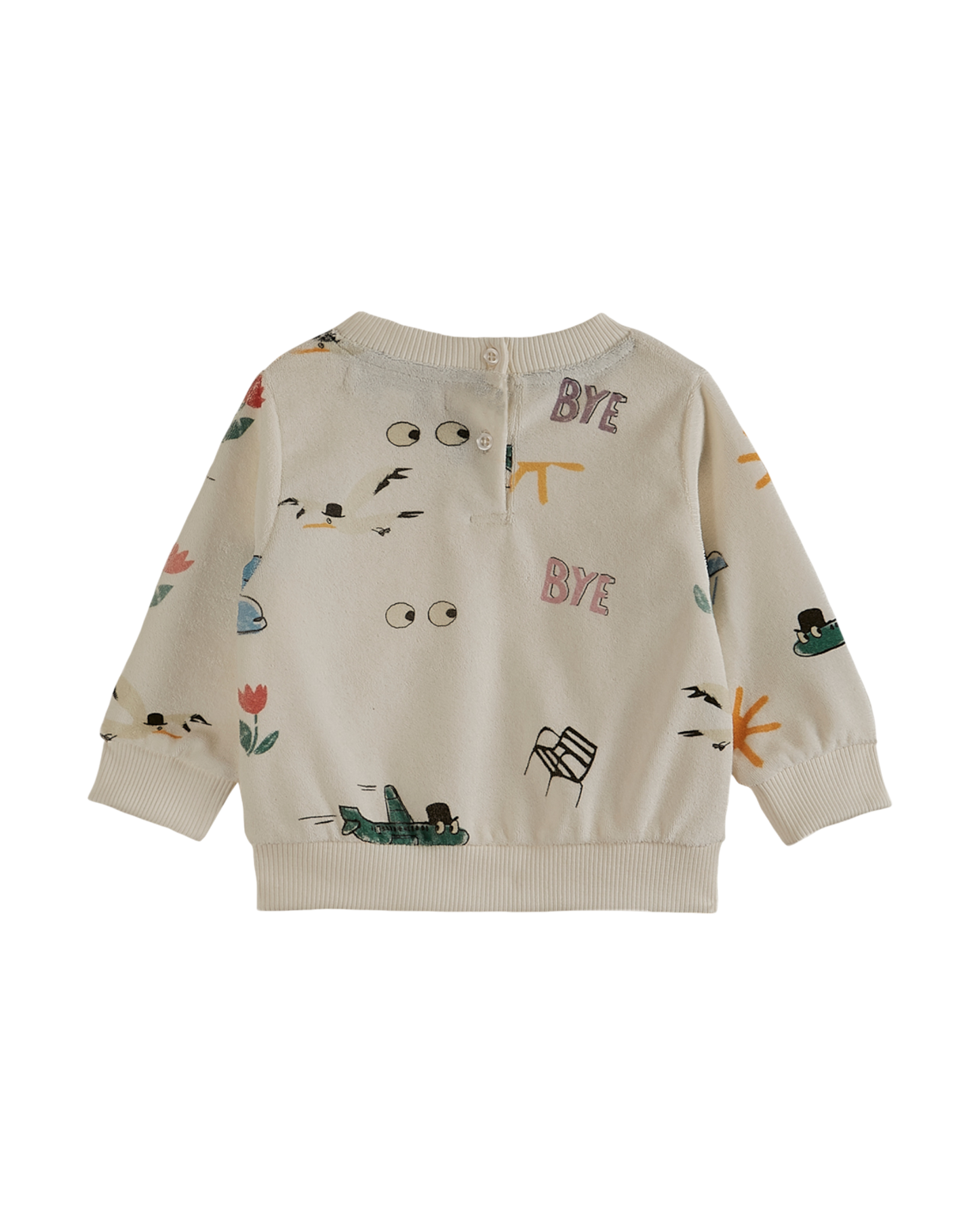 Sweatshirt enfant éponge écru "météo"