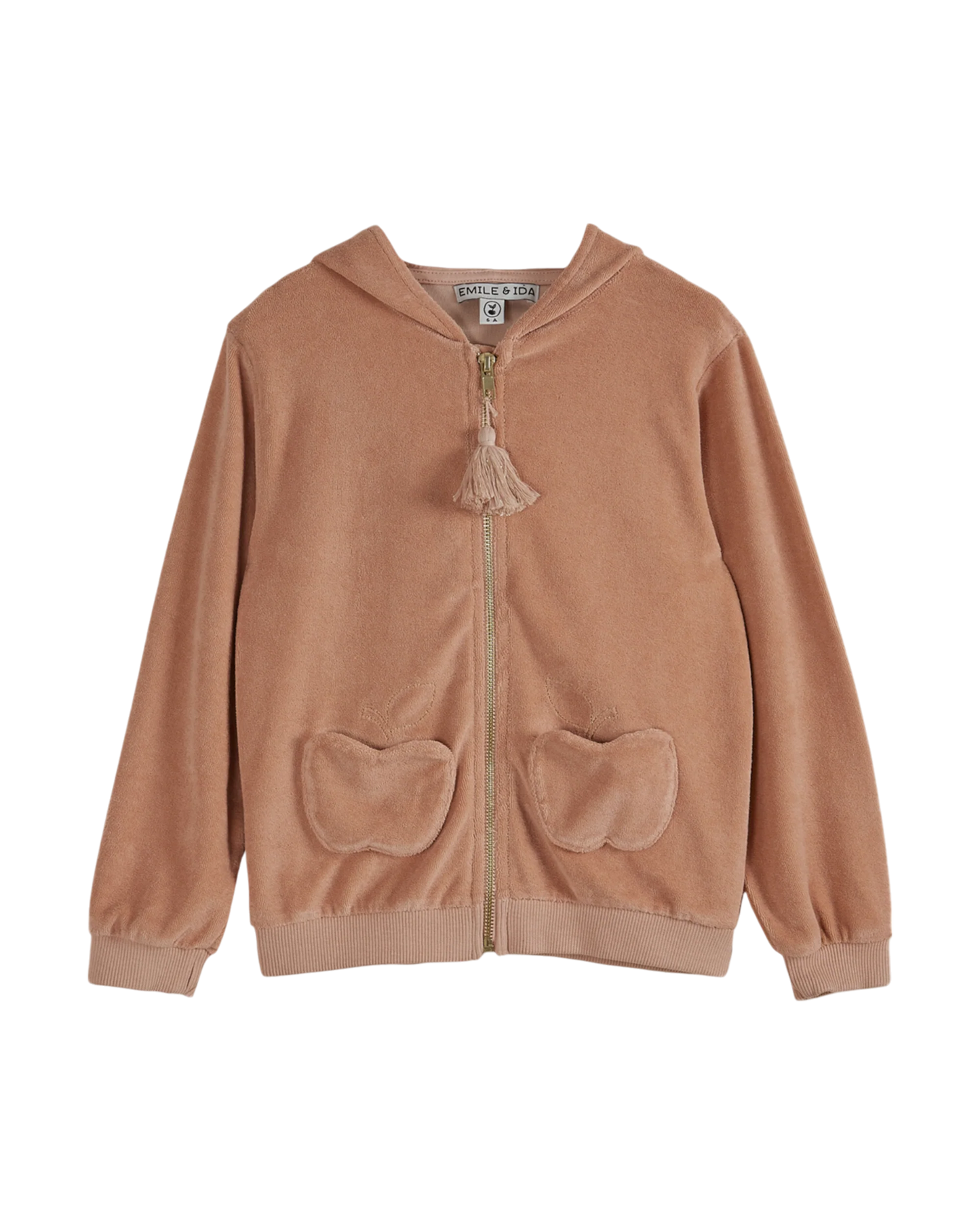 Sweat à capuche éponge rose