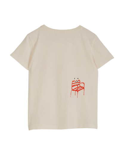 T-shirt coton blanc chaises