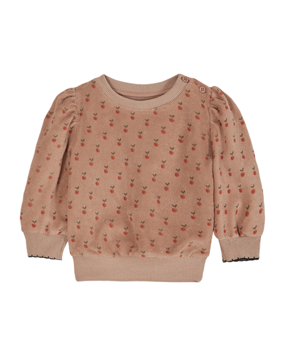 Sweat éponge pomme terracotta