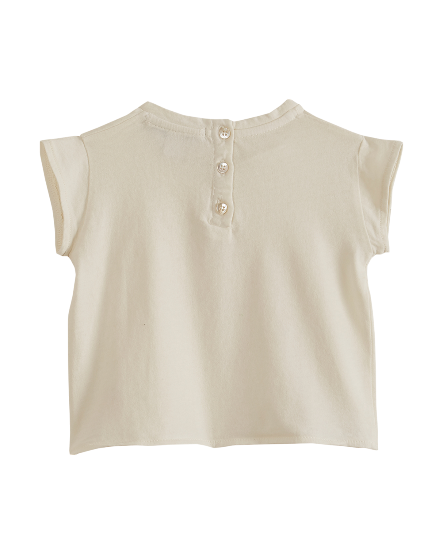 T-shirt fraise coton bio blanc