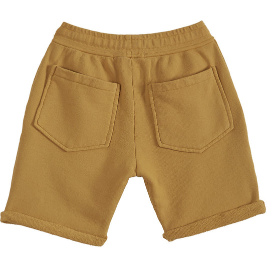 Bermuda coton bio molletonné jaune