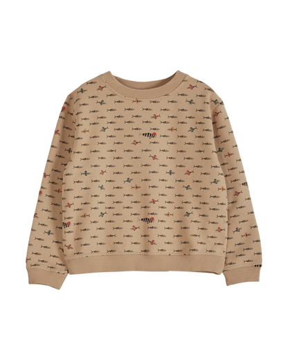 Sweat coton bio poisson beige