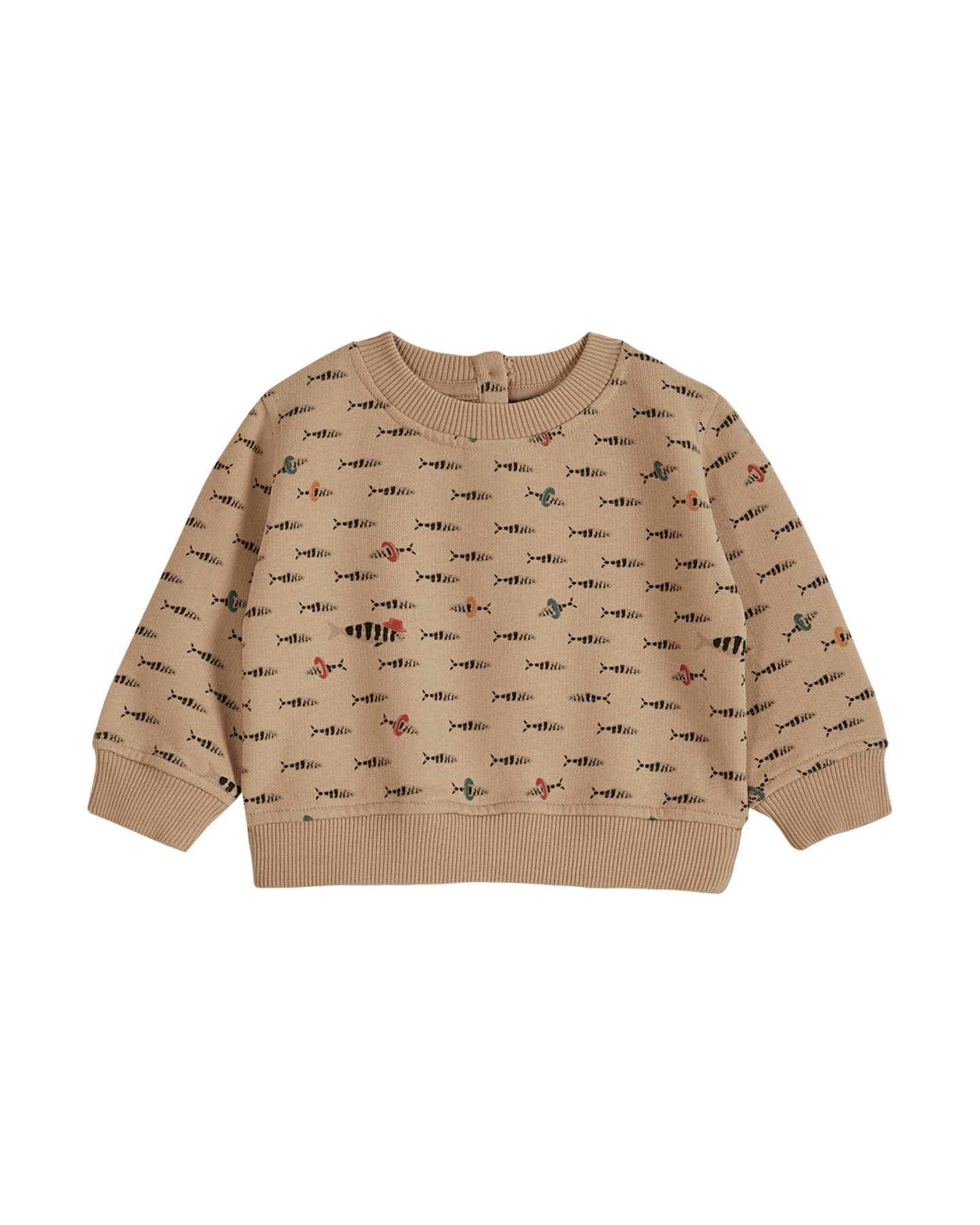 Sweat coton bio poisson beige