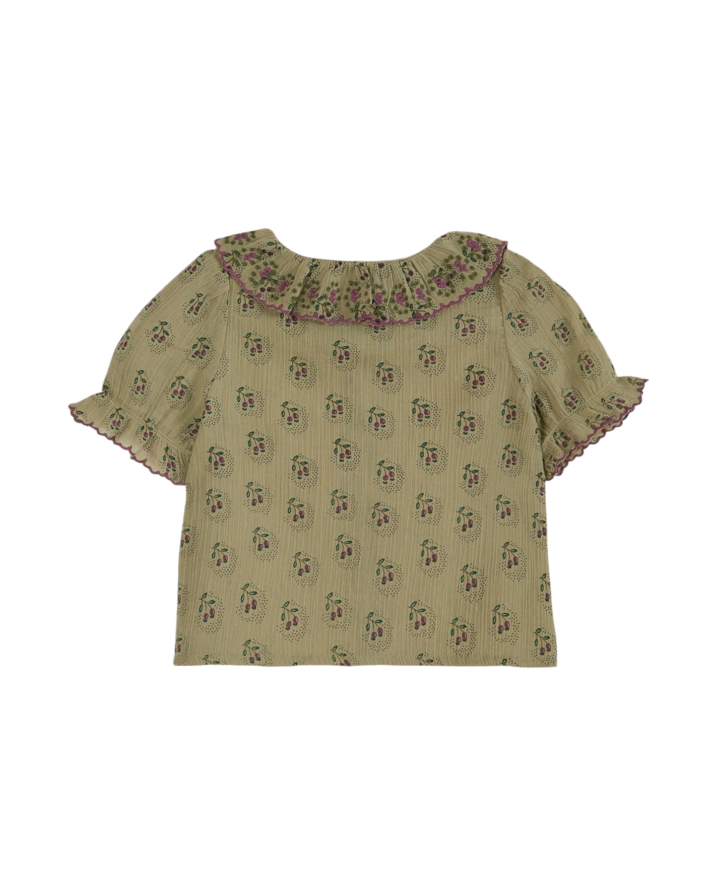 Blouse voile de coton créponné dominotier