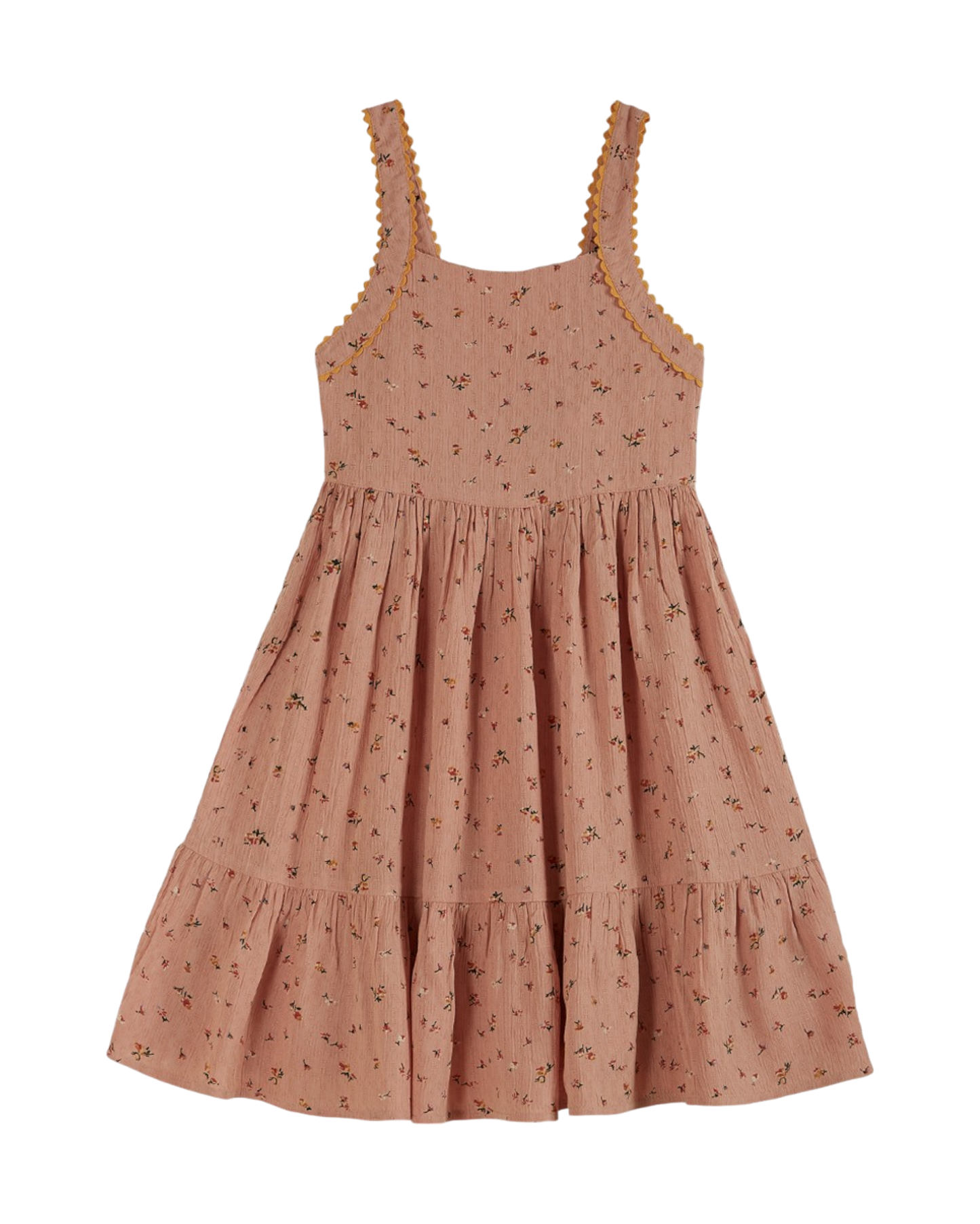 Robe tablier rose pivoine