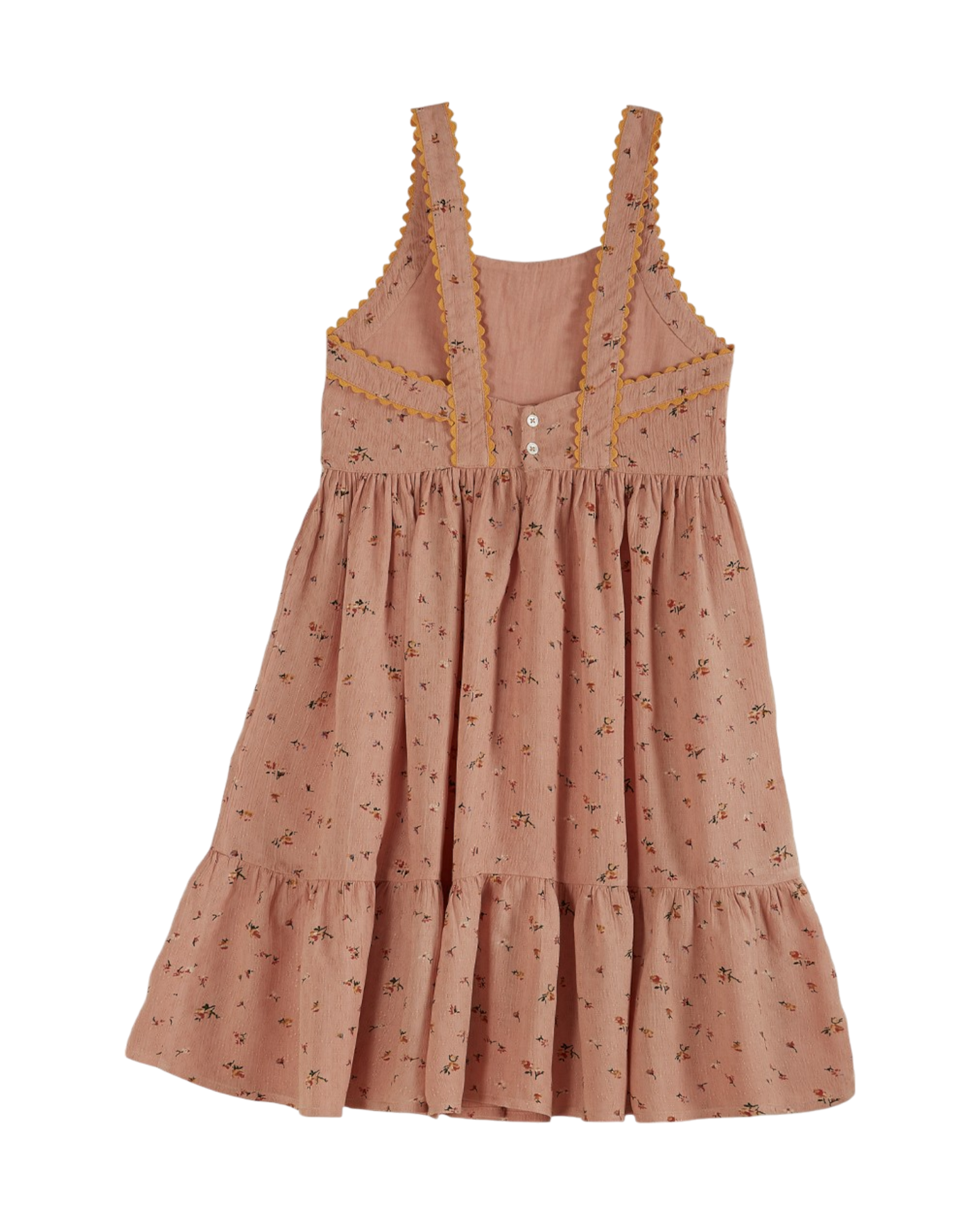 Robe tablier rose pivoine