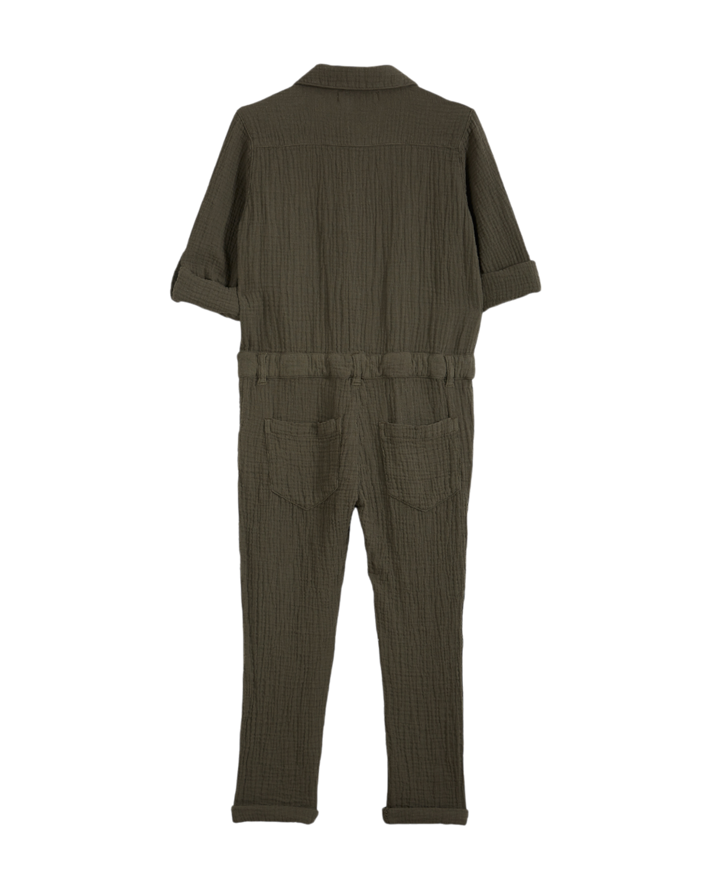 Combinaison double gaze de coton kaki