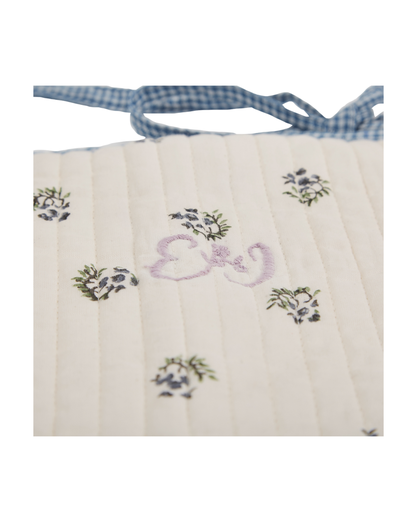 Tapis à langer coton molletonné écru groseille