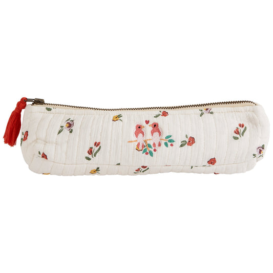 Trousse triangulaire voile de coton poppy
