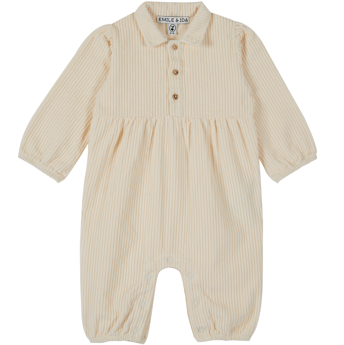 Combinaison velours de coton porcelaine