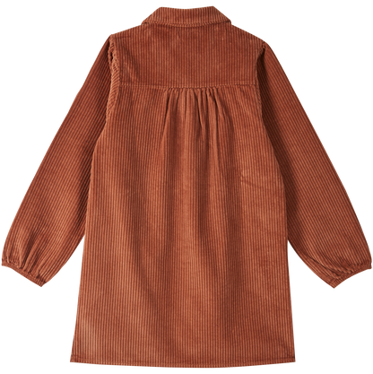 Robe velours acajou