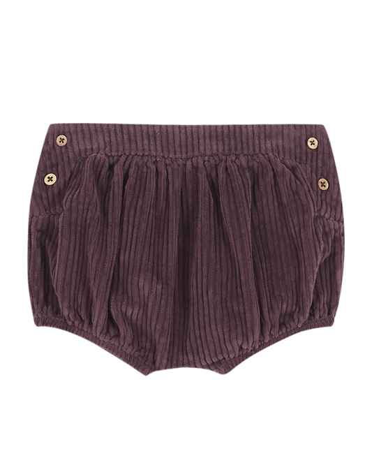 Bloomer velours de coton côtelé aubergine