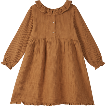 Robe gaze de coton noix