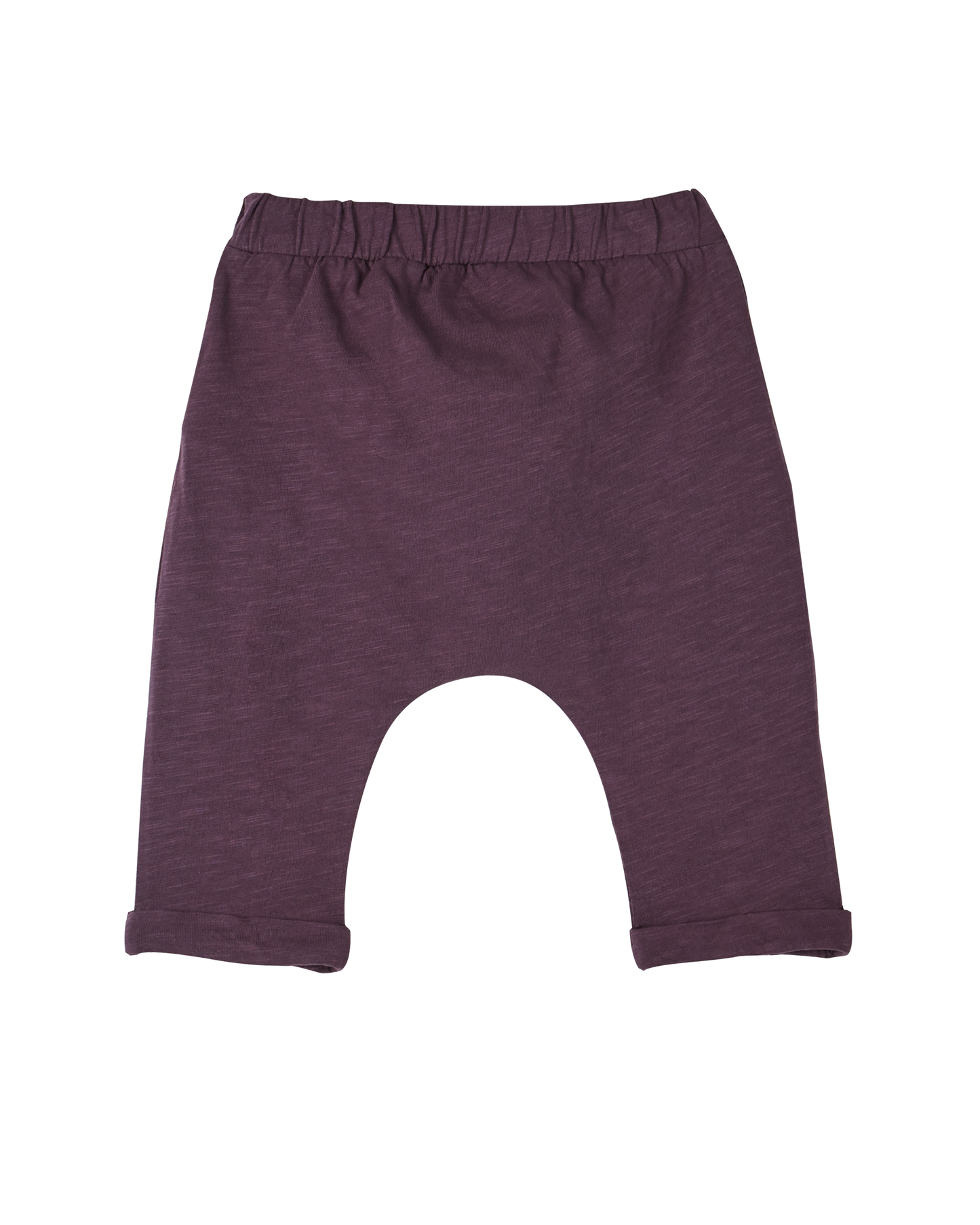 Pantalon bi matière aubergine