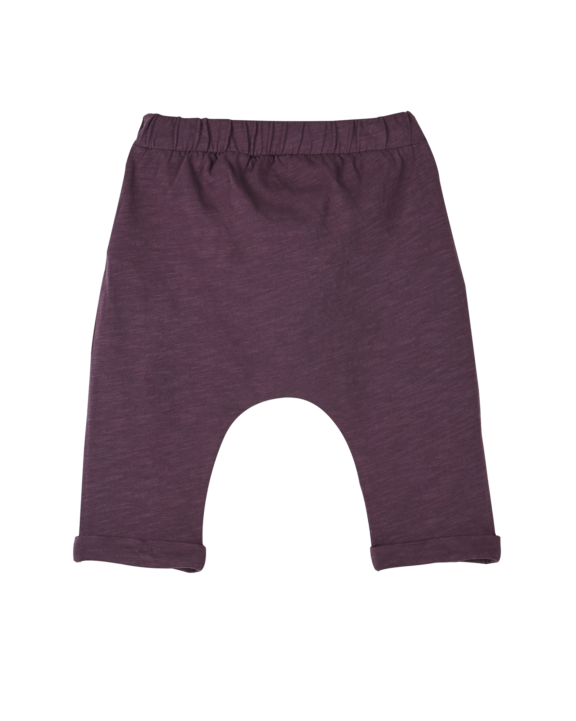 Pantalon bi matière aubergine