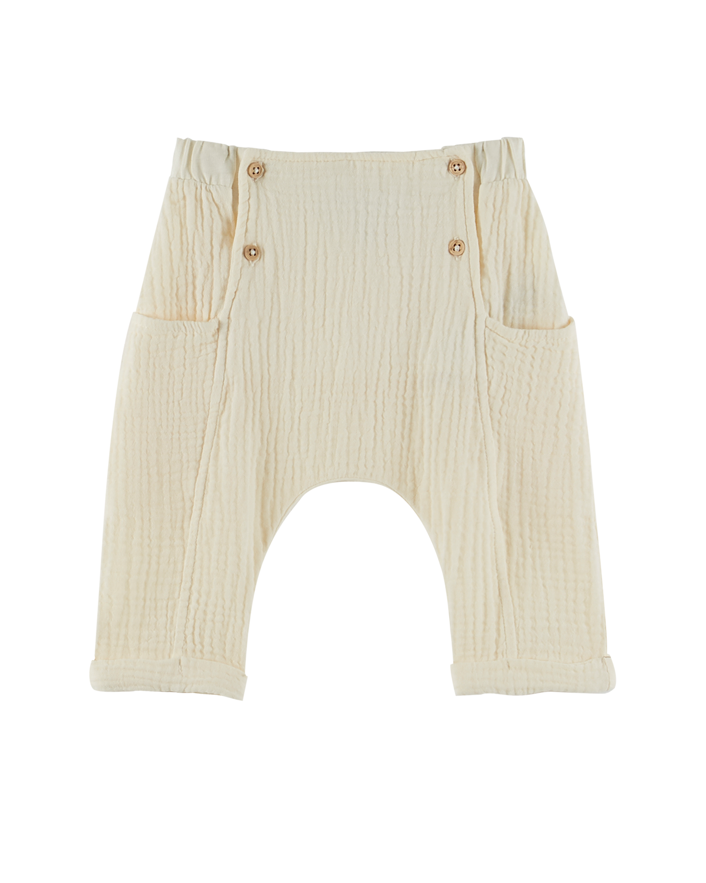 Pantalon bi matière porcelaine