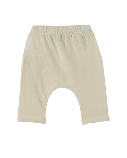 Pantalon bi matière porcelaine