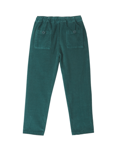 Pantalon velours côtelé vert