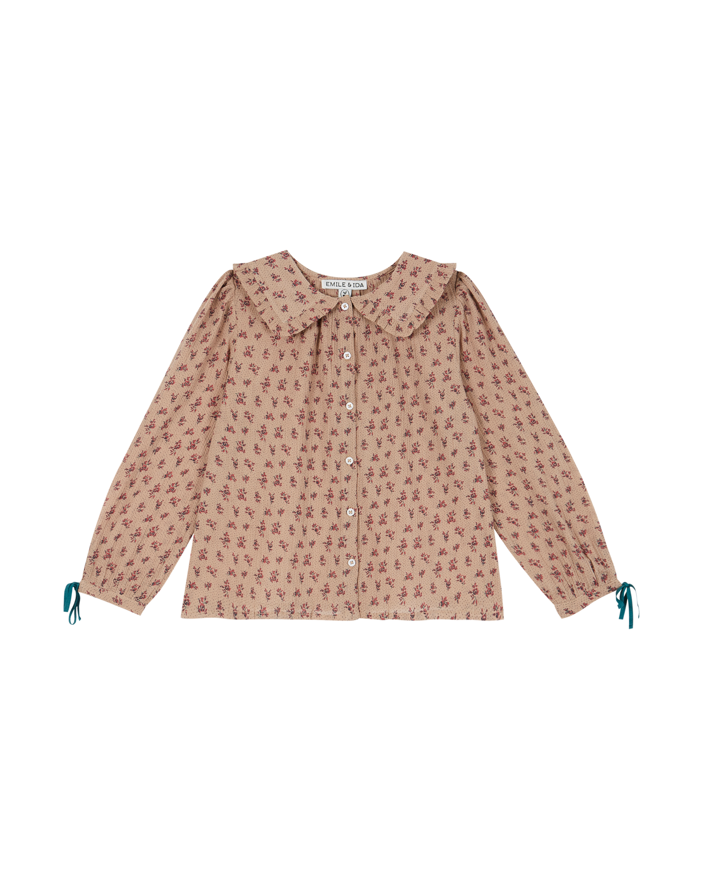 Blouse voile de coton créponné terracotta