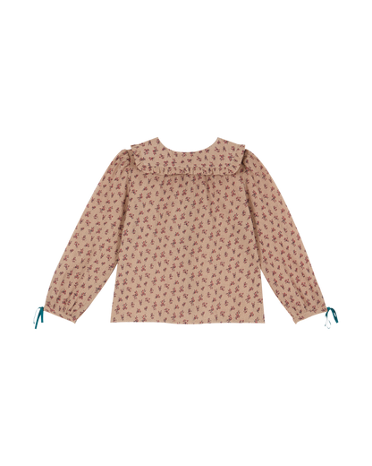 Blouse voile de coton créponné terracotta