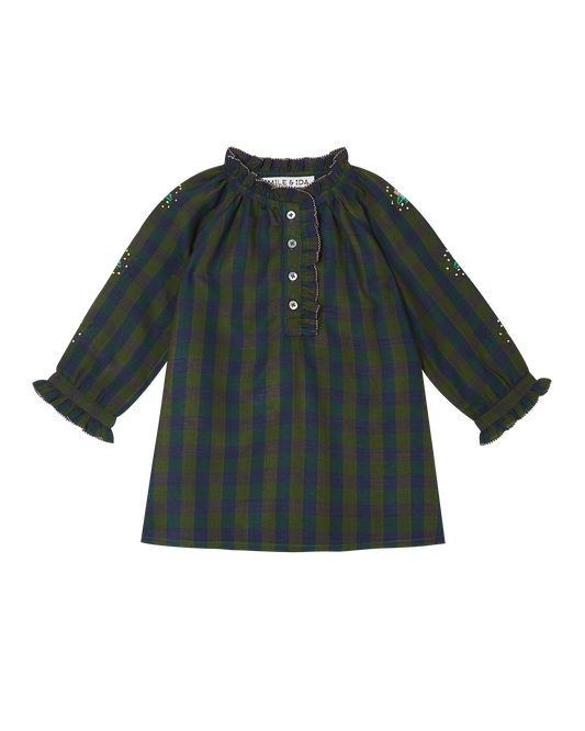 Robe écossais cèdre et bleu marine