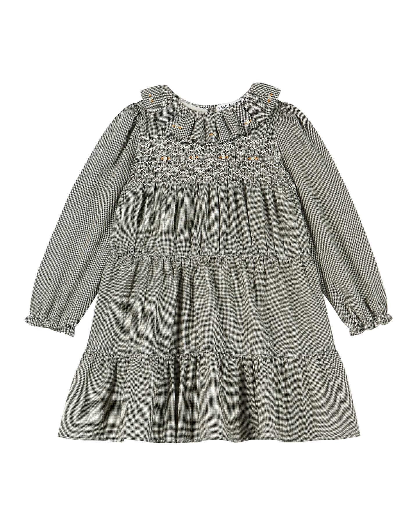 Robe coton pied de puce noir et blanc