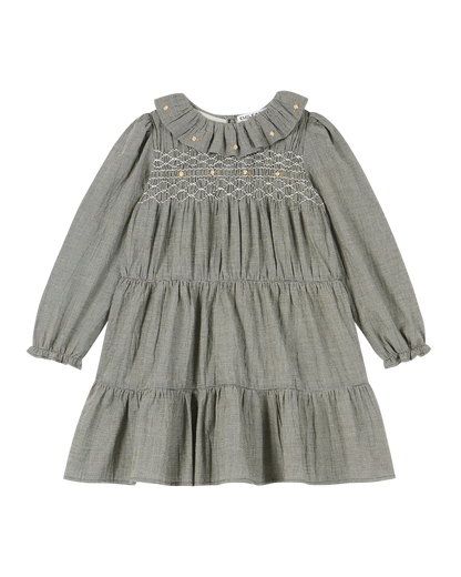 Robe coton pied de puce noir et blanc