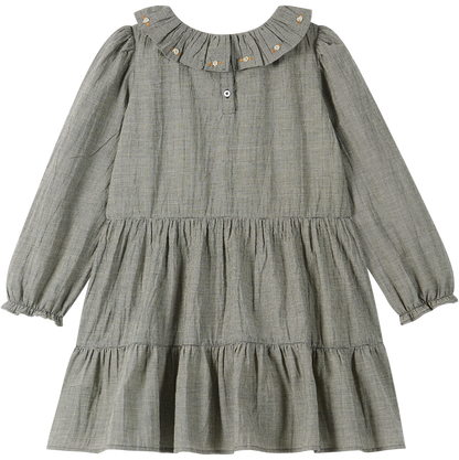 Robe coton pied de puce noir et blanc