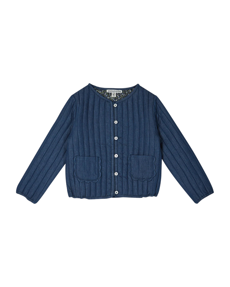 Veste matelassée coton denim
