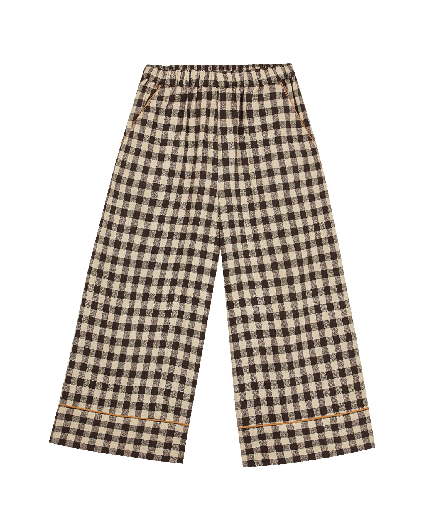 Pyjama coton vichy café