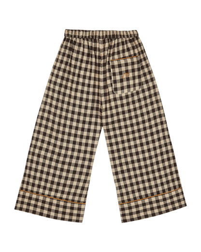 Pyjama coton vichy café