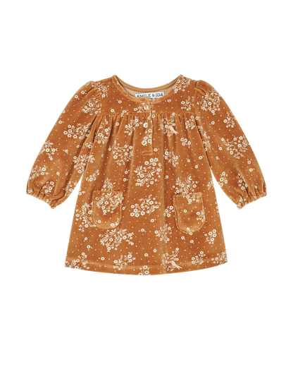 Robe velours éponge noix oiseau