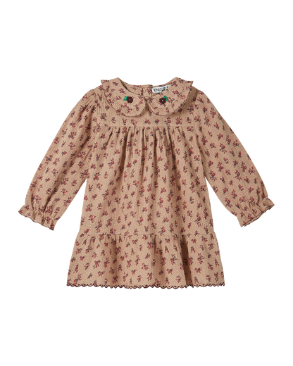 Robe voile de coton fleurette rose