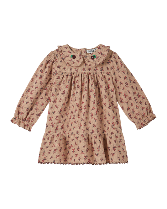 Robe voile de coton fleurette rose