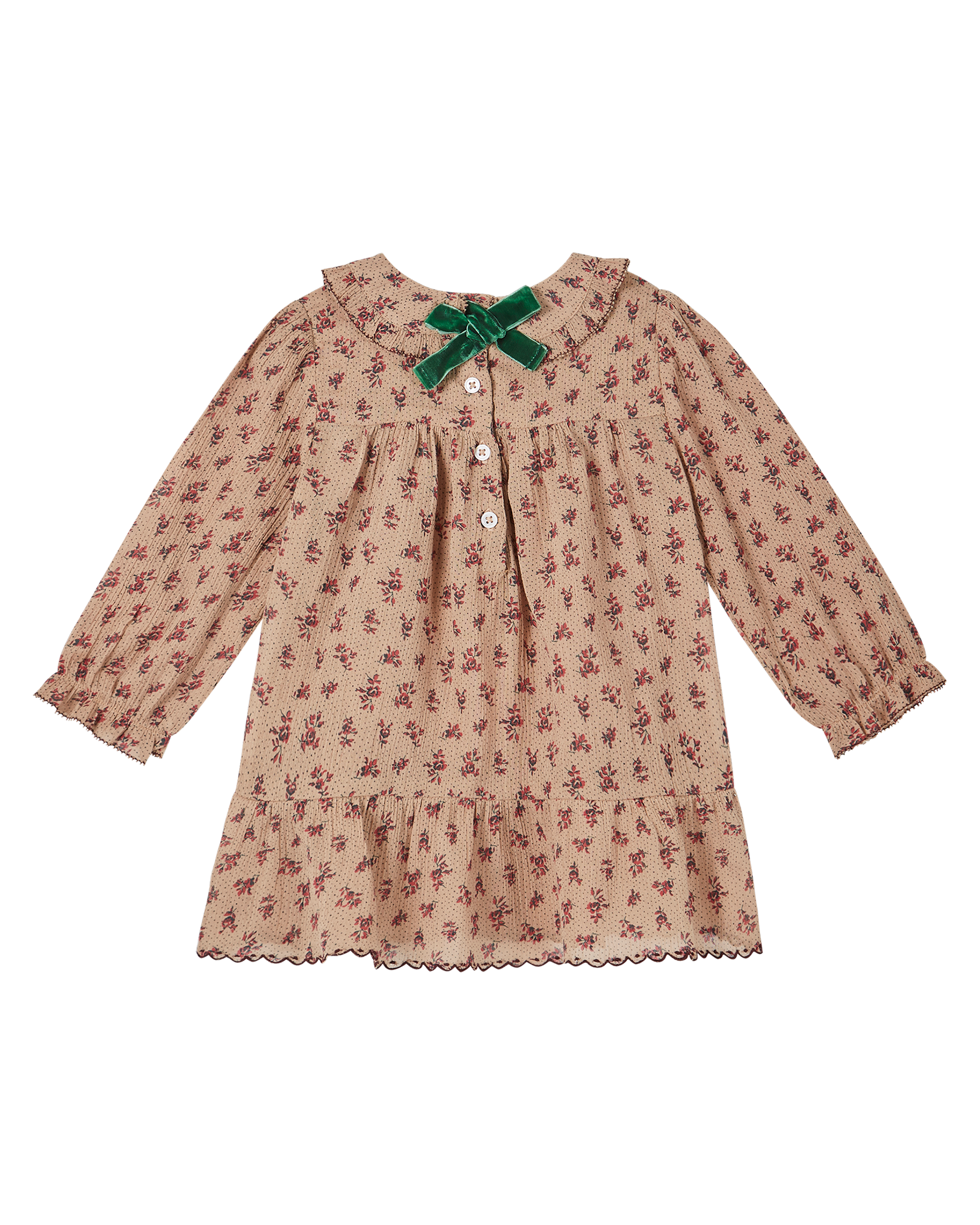 Robe voile de coton fleurette rose