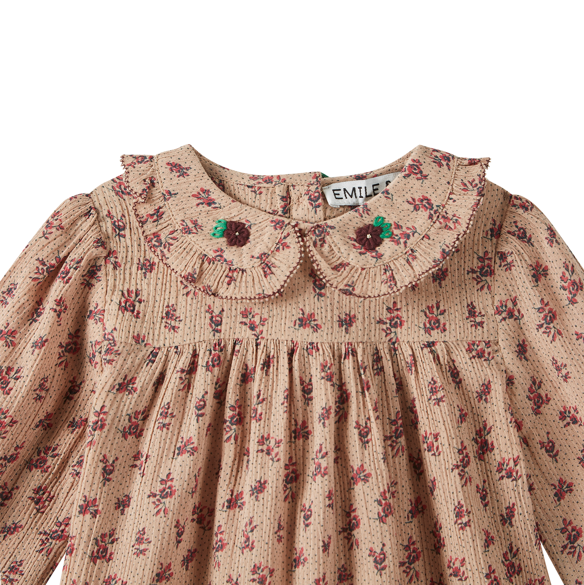 Robe voile de coton fleurette rose