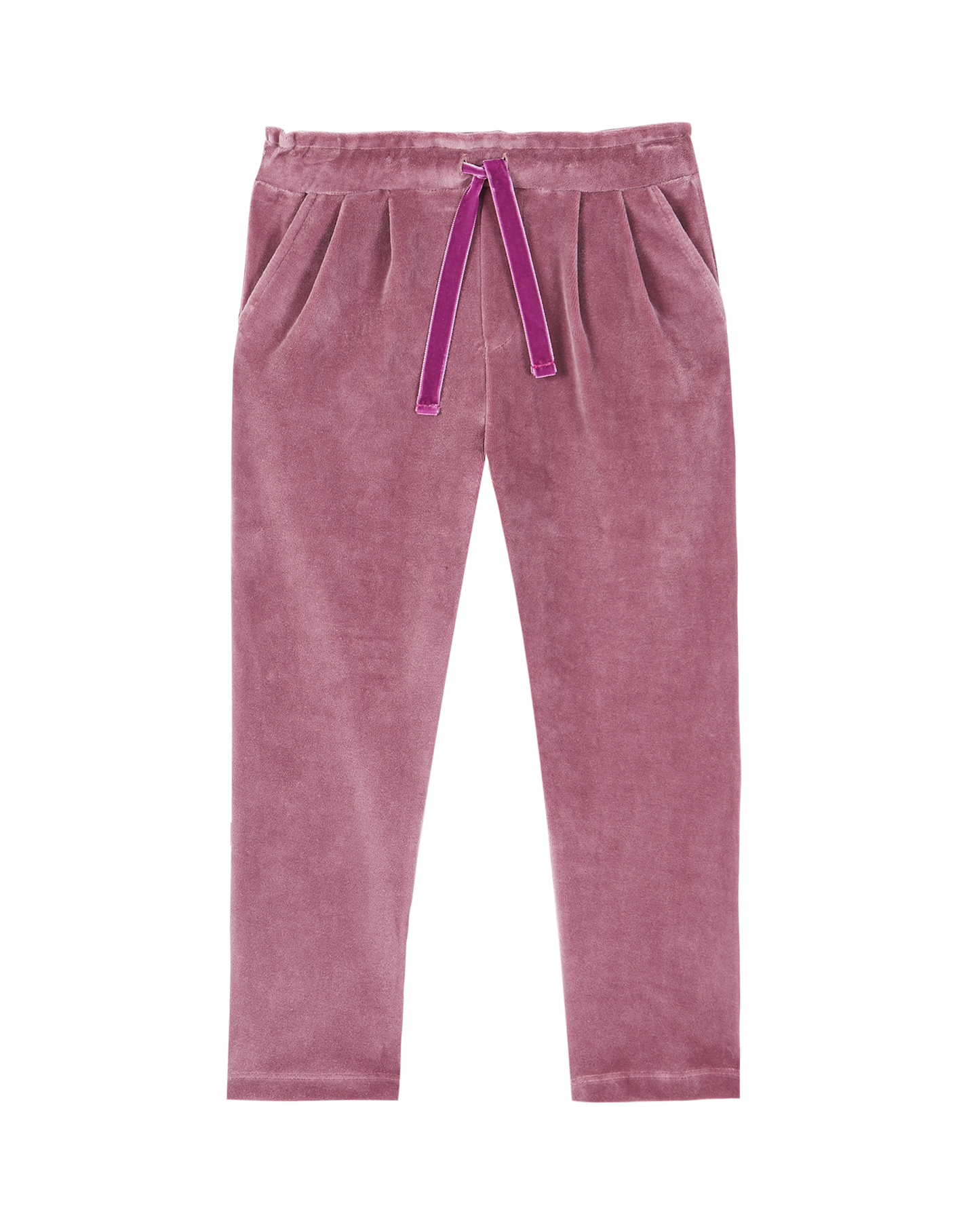 Pantalon jersey de velours violet